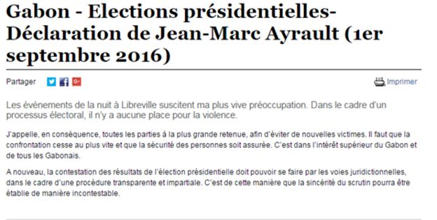 Jean-Marc Ayrault, le ministre des Affaires étrangères appelle à cesser la confrontation