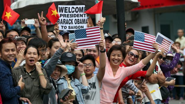 Tổng thống Hoa Kỳ Barack Obama đã được chào đón nồng nhiệt khi tới Việt Nam hồi tháng 5/2016