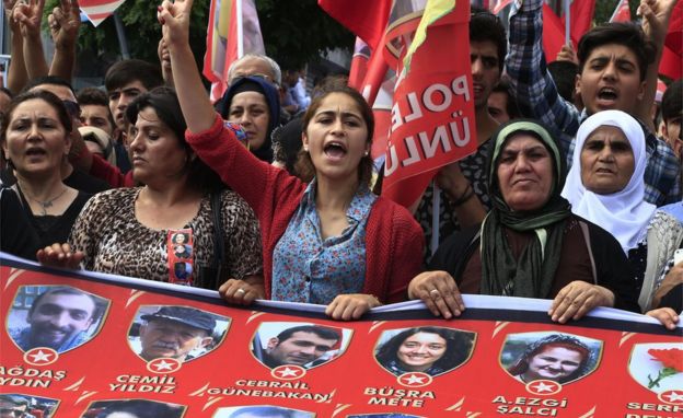 Mourners in Istanbul remember the 32 victims in Suruc (22 July)