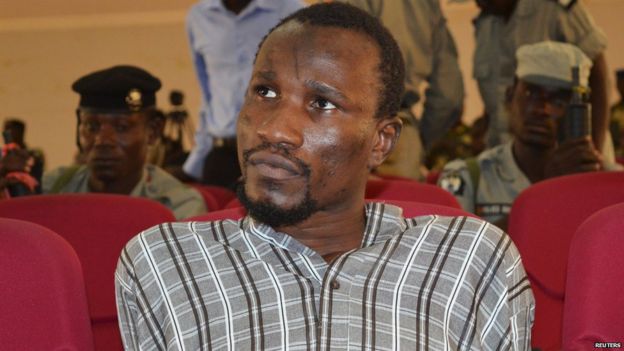 Mahamat Mustapha at his trial in Chad on 26 August 2015