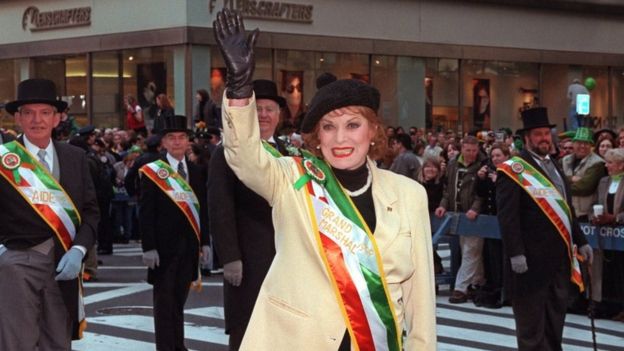 Maureen O'Hara during Patrick's Day in New York, 1999