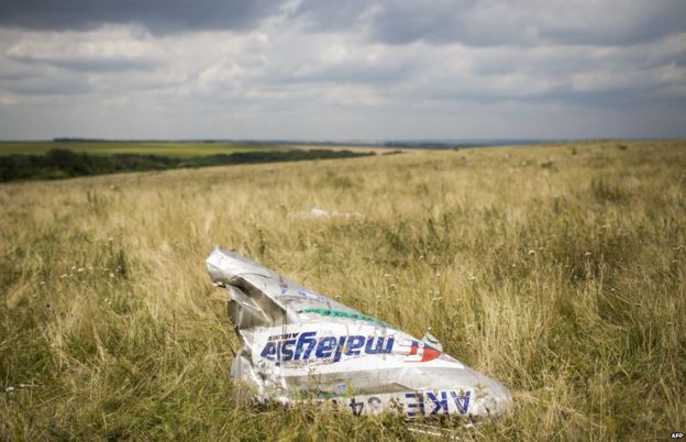 Wreckage from Malaysian airlines flight MH17