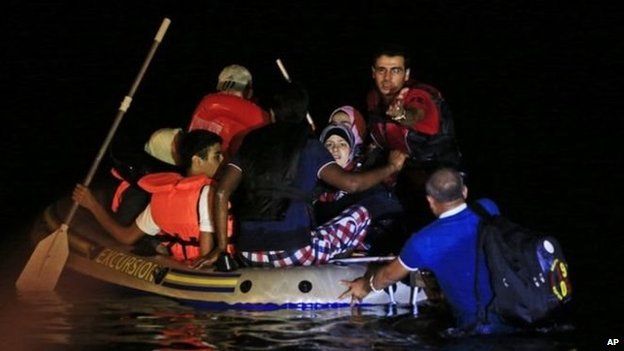 Migrants arriving in Turkey