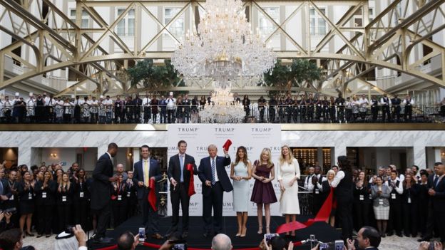 Trump family at hotel opening