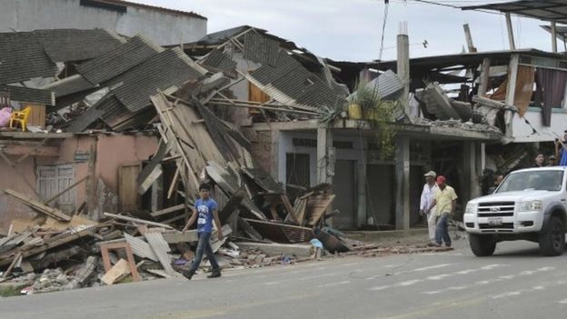 The quake-hit city of Pedernales (18 April 2016)