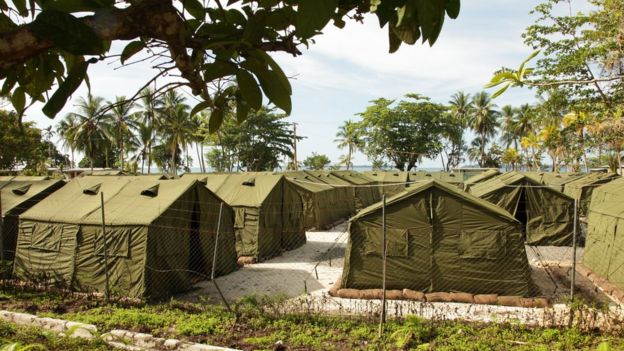 Detention tents on Manus Island