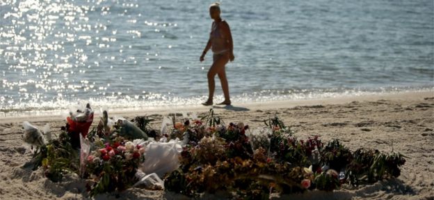 Flowers on the beach