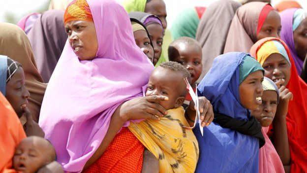 Somali refugees at the Ifo camp in Dadaab near the Kenya-Somalia border