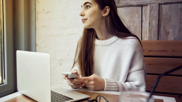 Woman with laptop