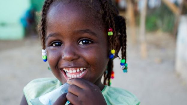 Una niña haitiana