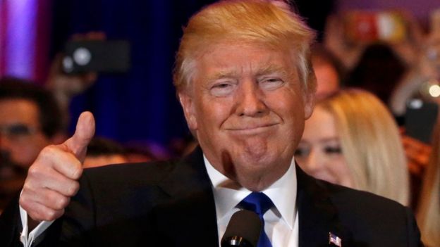 Donald Trump in New York on 19 April 2016
