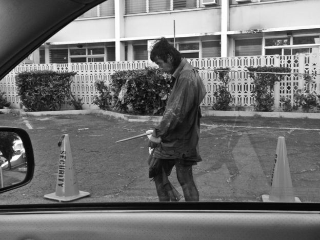Diana Kim's father on the streets in June 5, 2014