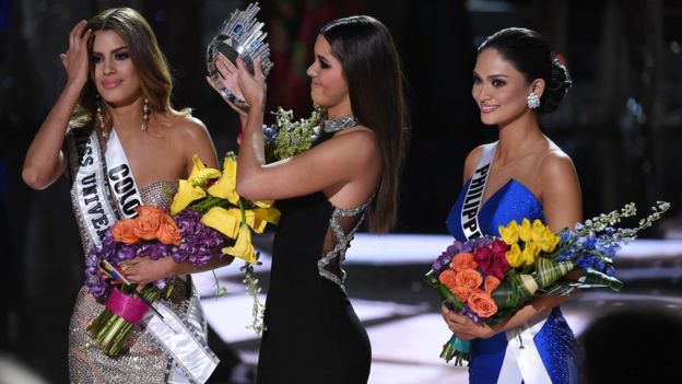 Miss Kolombiya Ariadna Gutierrez Miss Universe seçildiğini zannetti.