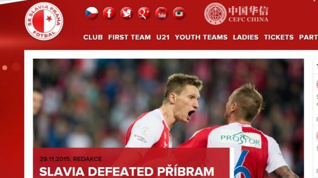 Slavia Prague website