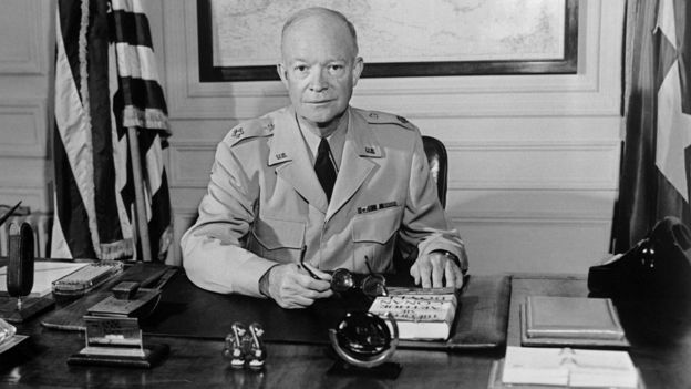 Dwight Eisenhower, ex presidente de Estados Unidos en 1953.