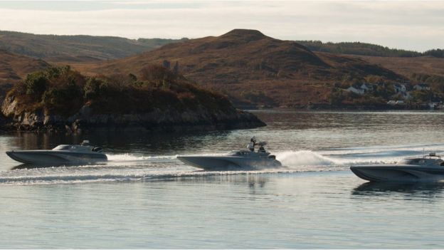 Unmanned Warrior boats