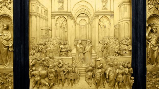 Representação de cerimônia no Templo de Salomão