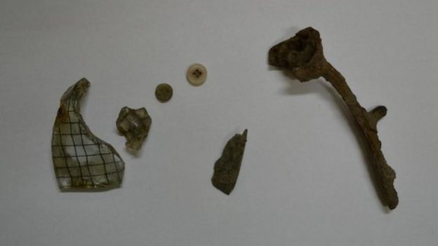 Items allegedly taken from the Auschwitz death camp