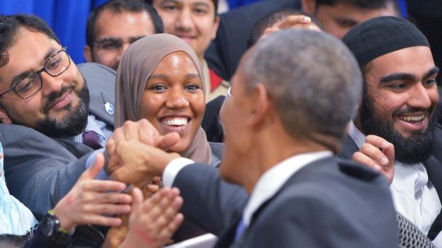 Barack Obama meeting American Muslims