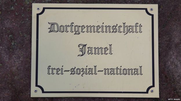 Neo-Nazi plaque in Jamel - file pic