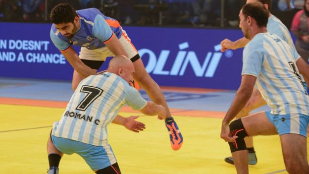 El equipo argentino de Kabaddi