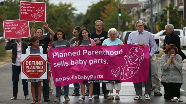 An Defund Planned Parenthood demonstration in Washington DC