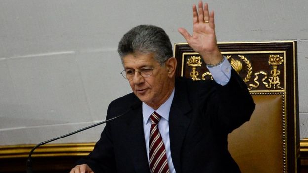 Henry Ramos Allup, presidente de la Asamblea Nacional de Venezuela.