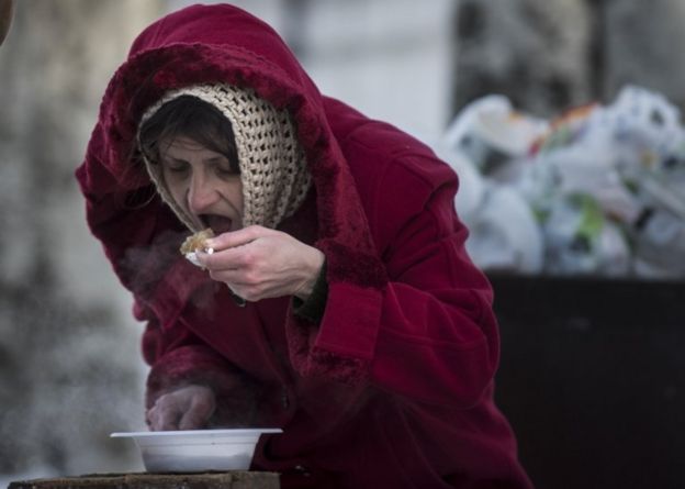 Mujer en Avdiivka