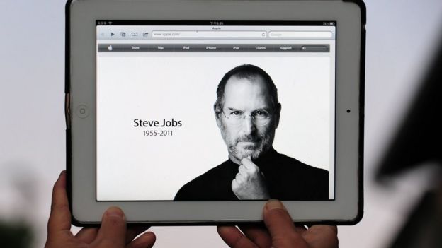 Steve Jobs en un iPad