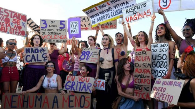 Manifestação em Brasília no dia 8 de março de 2017