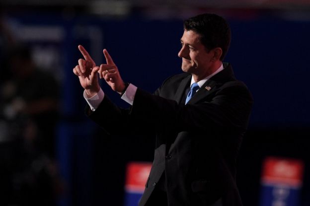 Paul Ryan at the Republican convention in Ohio, 19 July