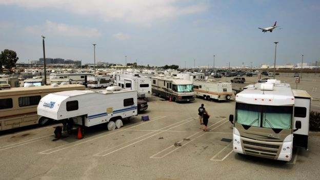 Estacionamiento en el aeropuerto de Los Ángeles