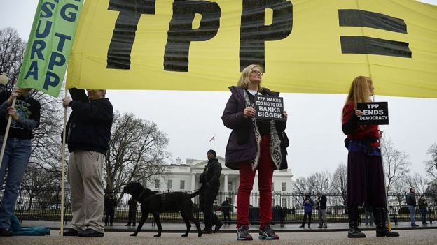 Protesta contra TPP