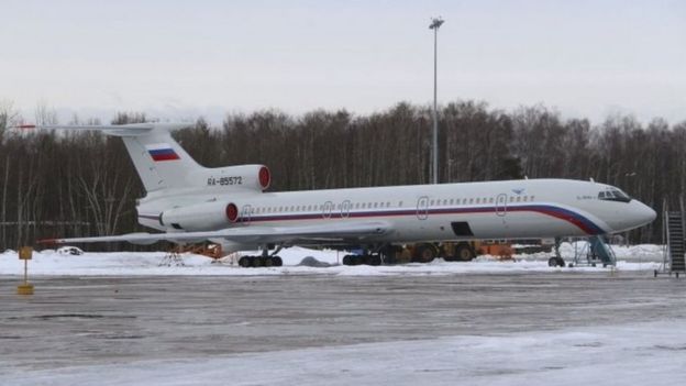 الطائرة العسكرية الروسية قبل تحطمها