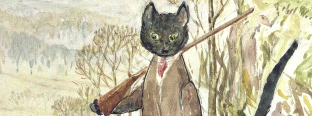 Beatrix Potter's illustration for Kitty-in-Boots