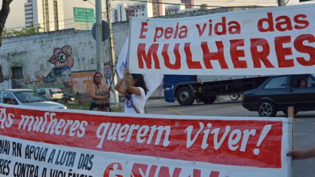 Protesto contra mortes de mulheres no Rio Grande do Norte