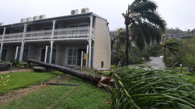 Damage in Airlie Beach - the full extent may not be known for some time