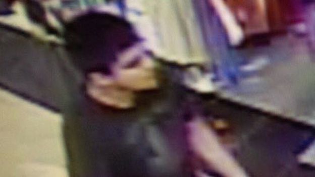 Video image provided by Skagit County Department of Emergency Management shows suspect wanted regarding shooting at Cascade Mall in Burlington. 23 Sep 2016