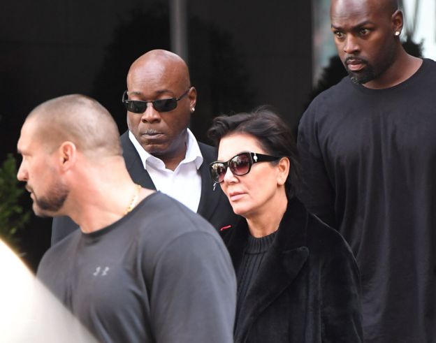 Kris Jenner after arriving in New York on Monday afternoon