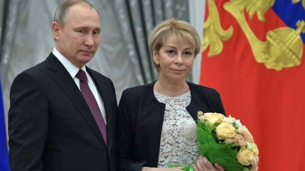 اليزافيتا غلينكا مع الرئيس بوتين