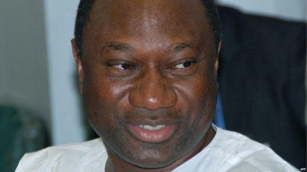 picture taken on May 18, 2006 shows Femi Otedola, head of Zenon Oil, in Lagos, Nigeria.