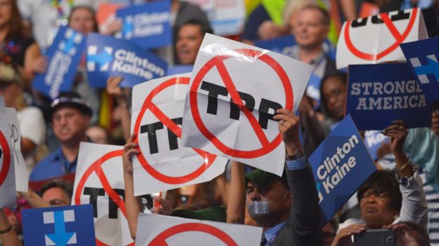 Both Mr Trump and Mrs Clinton have voiced opposition to the Trans-Pacific Partnership