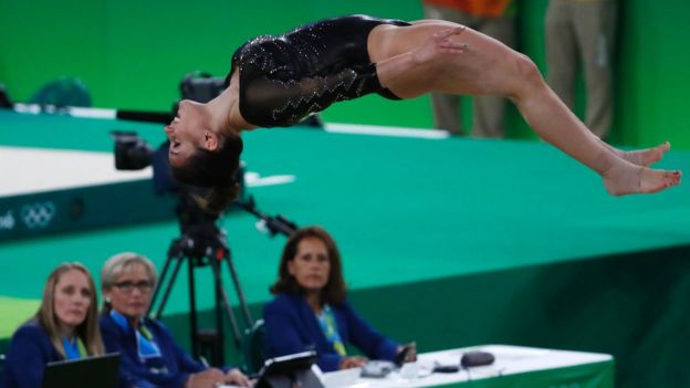 Italy's Erika Fasana competes in the women's floor event final