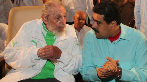Fidel Castro y Nicolás Maduro
