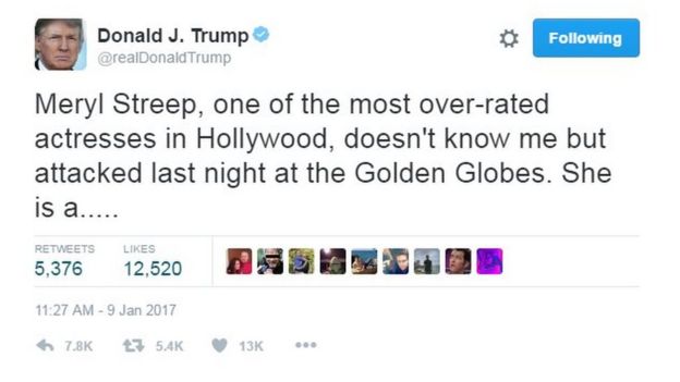 Donald Trump tweet
