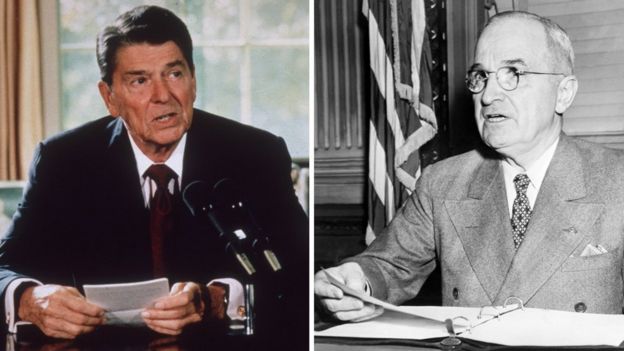 Ronald Reagan y Harry Truman