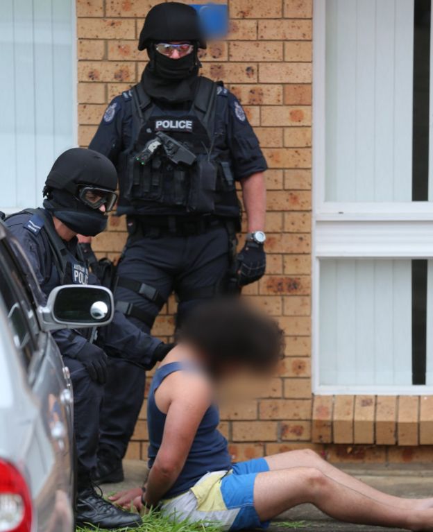 Police arrest two suspects in terror raids