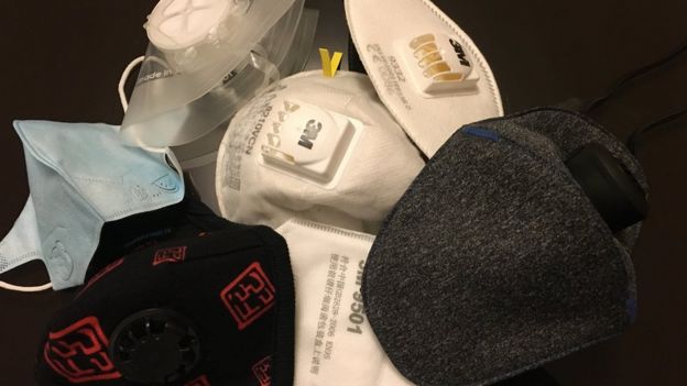 Máscaras para se proteger da poluição em Pequim