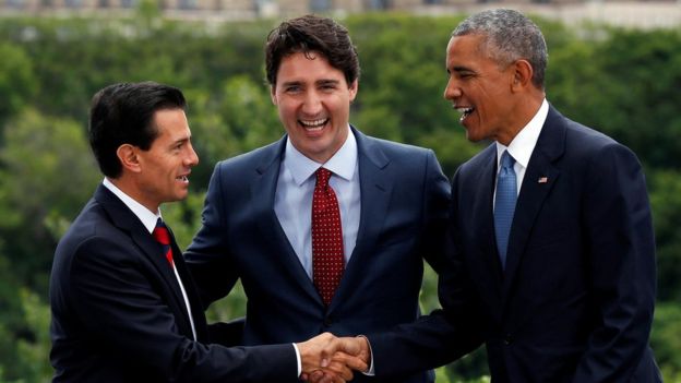 PeÃ±a Nieto, Trudeau y Obama