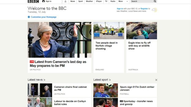 BBC Online screen grab